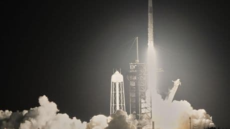 Astronauts from India, Poland and Hungary blast off on a privately funded trip to the space station