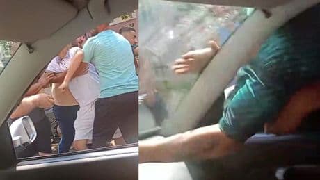 Trafikte korkunç olay! Sürücüyü darbedip araç camlarını kırdılar