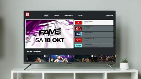 So einfach geht‘s - Fame Fighting auf dem Smart-TV schauen