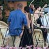 David Beckham cheekily grabs wife Victoria's bum during family meal with son Cruz and his girlfriend Jackie Apostel in Portofino as Brooklyn and Nicola miss out amid ongoing feud