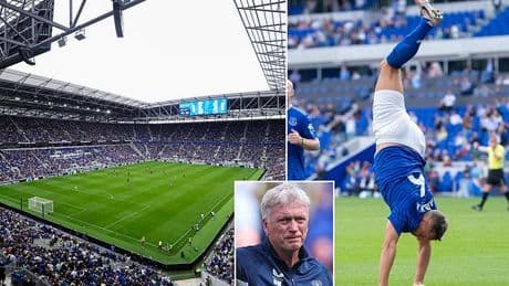 David Moyes makes it his mission to build an Everton team worthy of magnificent new home, writes DOMINIC KING - as current squad and legends play at grand opening