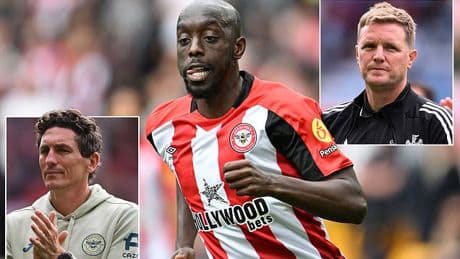 Yoane Wissa UNFOLLOWS Brentford on Instagram, deletes all club photos and turns profile picture to black as Bees 'continue to block Newcastle move with HUGE new asking price'