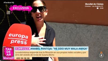 Anabel Pantoja, muy arrepentida por filtrar el vestido de novia de Susana Molina: &quot;He sido muy mala&quot;