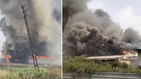 Mersin'de pamuk deposunda yangın: Müdahale ediliyor