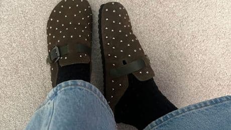 'My studded clogs are £130 less than Birkenstock’s and are the perfect summer-to-autumn shoes'
