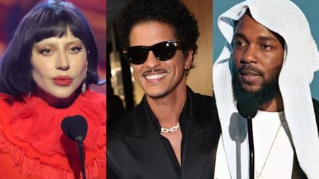 Lady Gaga, Bruno Mars and Kendrick Lamar lead MTV VMA nominations