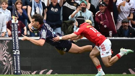 EN DIRECT - UBB-Munster : les Girondins mènent à la pause, Damian Penaud bat un record
