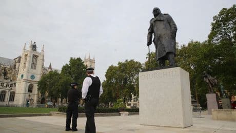 Jail for climbing Churchill’s statue? Starmer will be saluting the Union flag next