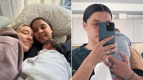 Sam Kerr shows off her newborn son Jagger in photo with a heartwarming detail