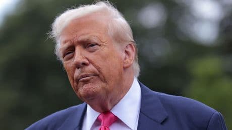 Trump touts U.S. as "most respected country" as he marks six months in office