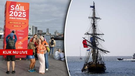 KIJK LIVE: schepen varen Amsterdam binnen tijdens spectaculaire Sail-In Parade