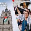 Pro-Palestijns protest aan Stadshal: betogers maken tocht door feestzone