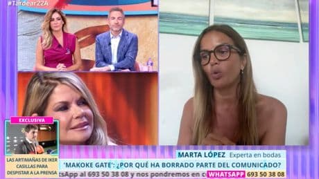 Marta López aclara cómo se encuentra Makoke tras posponer su boda: "si os pasa esto, la hubieseis pospuesto"