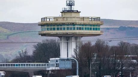 Inside busy motorway's UFO tower captivating motorists for decades