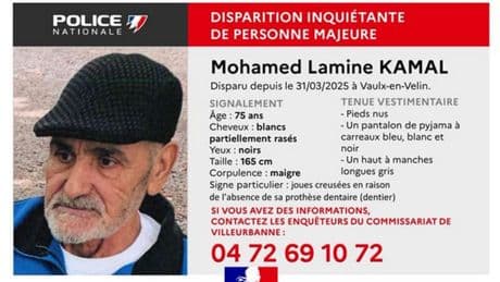 Vaulx-en-Velin: un septuagénaire porté disparu depuis plus de 3 semaines, un appel à témoins lancé