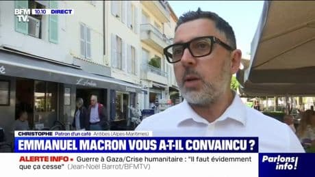 Ce patron de café estime qu'Emmanuel Macron "est déconnecté" et regrette que le président n'ait "rien annoncé"