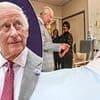 Heartwarming moment Charles shares candid health update as he chats to cancer patients during Birmingham hospital visit - while radiant Camilla steps out in white after enjoying summer break