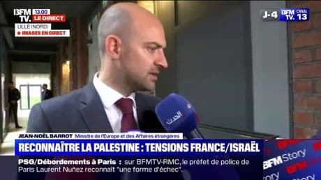 Jean-Noël Barrot: "La France doit mobiliser ses partenaires de manière à créer les conditions de l'existence d'un État palestinien vivant en paix avec l'État d'Israël"