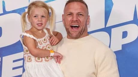 James Haskell makes rare red carpet appearance with daughter Bodhi