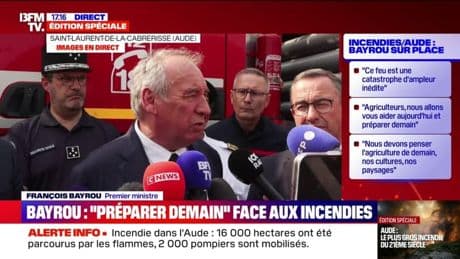 Incendie dans l'Aude: "L'attachement de quelqu'un à sa maison, c'est si profondément humain", déclare François Bayrou