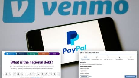 Venmo, PayPal users can now send money to the US government to help pay down $36.7T national debt