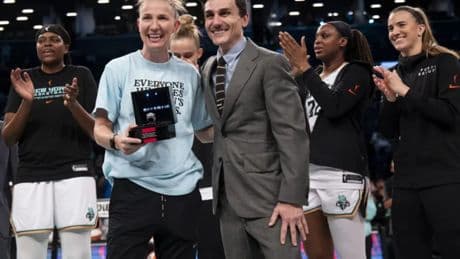 Courtney Vandersloot receives championship ring as Liberty stare down another decision for role ‘sacrifice’