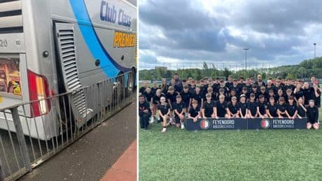 Sixty children miss dream trip to Europe after coach crashed into school gates