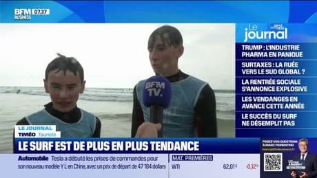 Le surf, un sport de plus en plus tendance sur les plages cet été