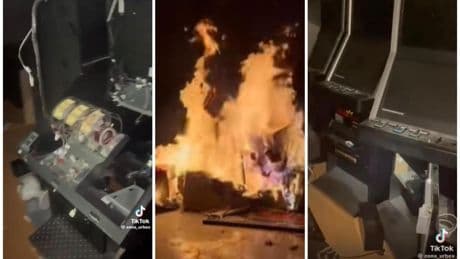 Vandalizan un antiguo centro comercial de Zaragoza y lo destrozan: máquinas rotas y sillas quemadas