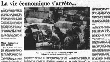 Quand la France était paralysée par une panne de courant géante le 19 décembre 1978