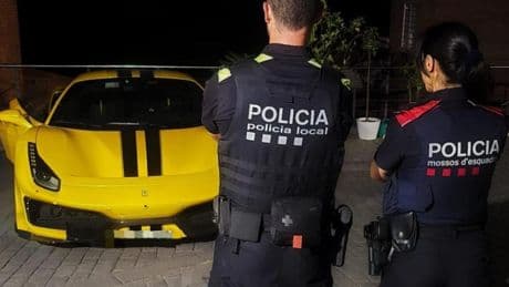 Desmantelan en Alella una banda que había robado un Ferrari valorado en 300.000 €