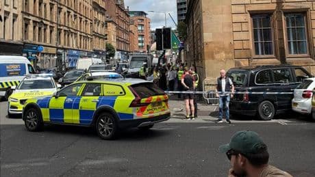 'Speeding' car crashes in Glasgow city centre smashing into vehicles and terrifying passers-by