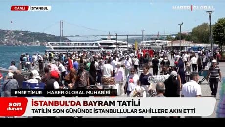 İstanbul'da bayram tatilinde sahillere akın