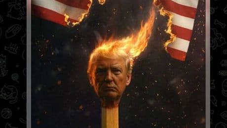 Donald Trump on fire image gleefully shared by Iran media prompts outrage