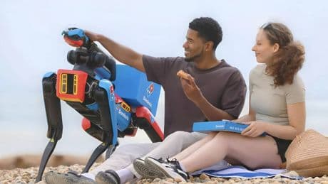 La próxima pizza que te comas en la calle podría llegar en perro-robot. Y no es mala idea si te dan miedo las gaviotas