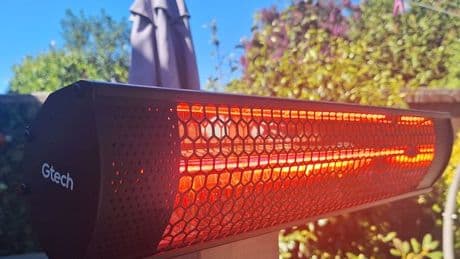 'I tried Gtech's best-selling £40 patio heater and was surprised at how much warmth it creates'