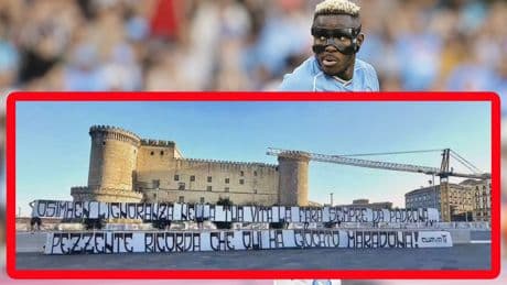 Napoli taraftarlarından Osimhen'e çok ağır hakaret: Sefil, Maradona'nın burada oynadığını unutma!