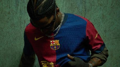 Así será la camiseta del Barça en El Clásico con Travis Scott como patrocinador en vez de Spotify