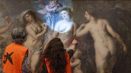 'El juicio de Paris' de Rubens, recién restaurado y 'destapado', ya brilla en CaixaForum