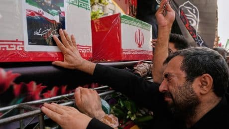 Photos of the funeral of top Iranian military commanders and scientists killed in Israeli strikes