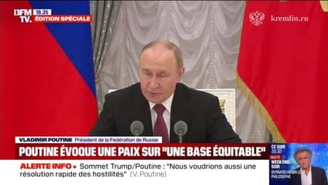 Une paix sur "une base équitable": ce que disent Vladimir Poutine et Donald Trump après le sommet en Alaska