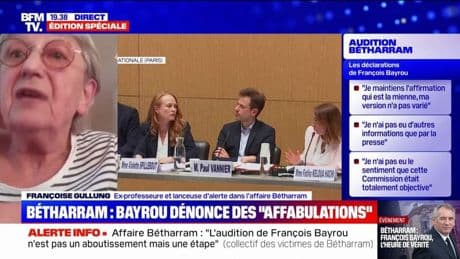 "J'entends quelqu'un qui dit n'importe quoi", réagit Françoise Gullung, ex-professeure à Bétharram après l'audition de François Bayrou face à l'Assemblée