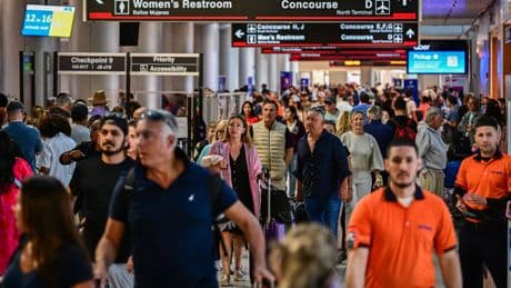 Veteran LA political adviser detained at US airport – and thinks having Obama-Biden T-shirt in his luggage may have been why