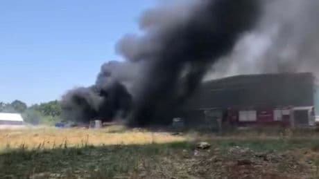 Çanakkale'de fabrika yangını