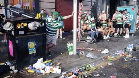 Celtic title party revellers blasted over chaos and destruction in Glasgow