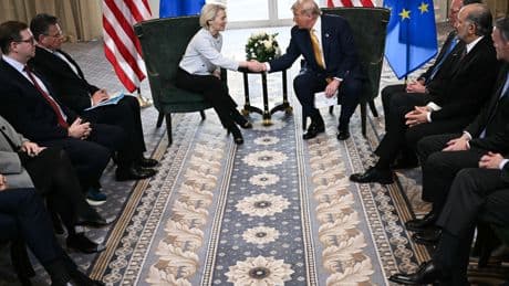Stocks surge, euro steady after US-EU trade agreement