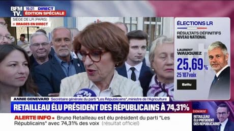 Présidentielle: pour Annie Genevard, "il ne faut pas anticiper le choix du candidat pour 2027" malgré la victoire de Bruno Retailleau à la présidence des Républicains