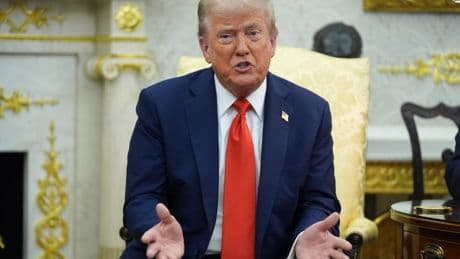 Trump bashes Epstein files as ‘Democrat hoax’ as Republicans rally nearby with sex trafficking victims