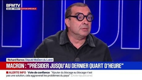 Démission d'Emmanuel Macron: "Je ne vois pas le président de la République vouloir partir avant", estime Richard Ramos, député MoDem du Loiret
