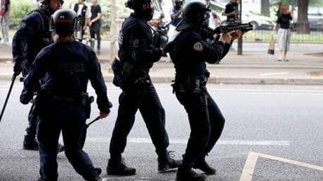 Rioting in Paris as PSG fans attack police on second day of disgraceful scenes